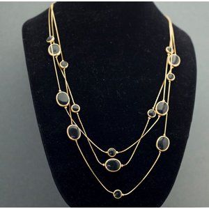 Vintage Gothic Gold Tone Multi Strand Necklace 27 Inches by Avon G9